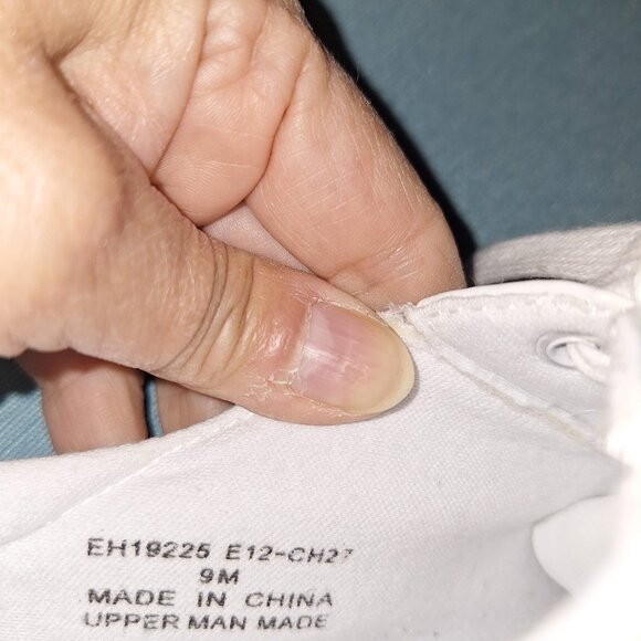 Grasshoppers White Leather Stretch Plus Lace Up Sneaker - Size 9M - Picture 7 of 7